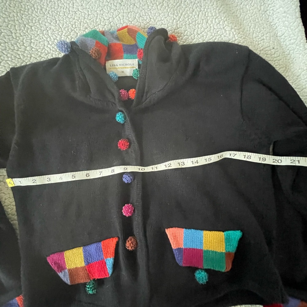 Colorful Lisa Nichols Pom-Pom Cardigan - Picture 5 of 6